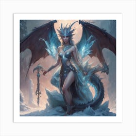 Ice Dragon Art Print