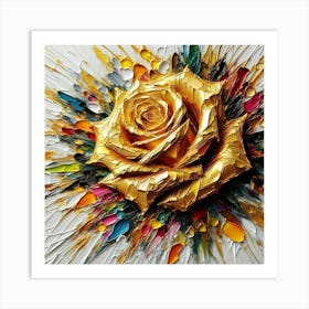 Gold Rose 12 Art Print