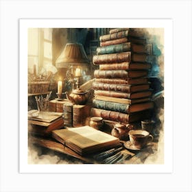 Library Of Books 1 Art Print