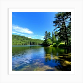 Lake Stock Videos & Royalty-Free Footage Art Print