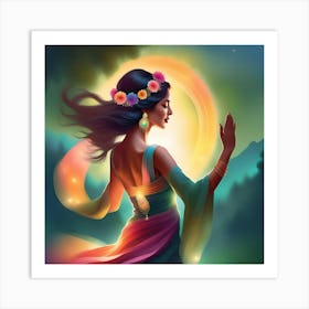 Traditional Female Dancer Art Print