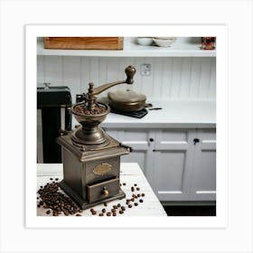 Coffee Grinder Beans Espresso Art Print