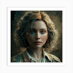 Girl With Freckles 1 Art Print