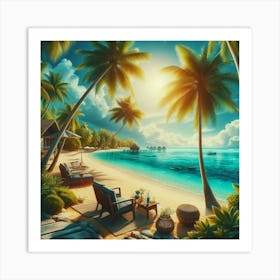 Tropical Beach Art Print