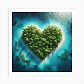 Heart Shaped Island 1 Art Print