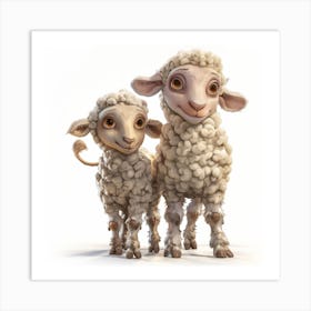 Two Sheep Art Print