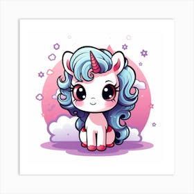 Cute Unicorn 555 Art Print