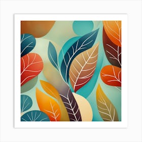 Abstract Leaves Art Print