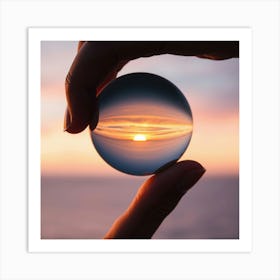 Reflection In A Glass Ball Art Print