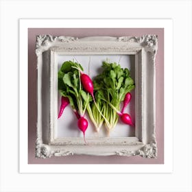 Radishes In A Frame 2 Art Print