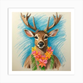 Hawaiian Deer 3 Art Print