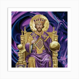 Byzantine King Abstract And Byzantine Art Print Art Print