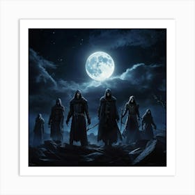 The Rising Undead In The Full Moon (26) Art Print