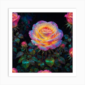 Rainbow Roses 3 Art Print