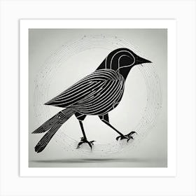 Bird In A Circle Art Print