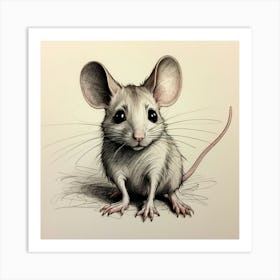 Mouse Drawing 1 Art Print