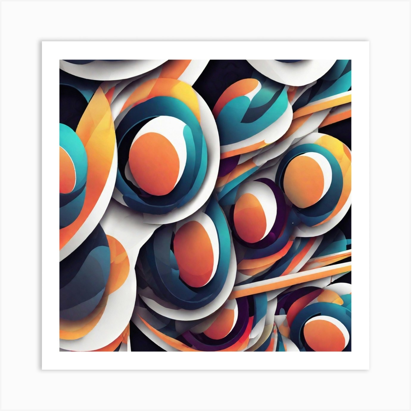 Illustration Composition In Abstract Art, Vibrant Colors,, 57% OFF