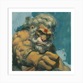 Lord Hanuman Hindu God Art Print