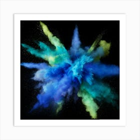 Colorful Powder Explosion Art Print