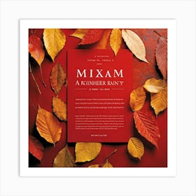 A Painterly Web Page Design Featuring The Compelling Hues Of Autumn Finely Rendered Leaf Shaped Tag 2 Art Print