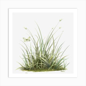 Watercolor-Spring-Grass-Clipart. Oliviaarts.5 Art Print