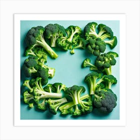 Broccoli In A Circle 1 Art Print