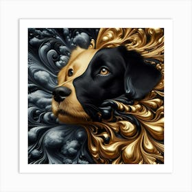 Abstract Dog Painting Art Print