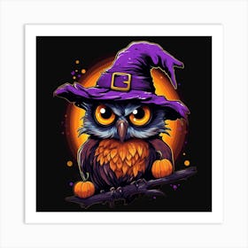 Halloween Owl 7 Art Print