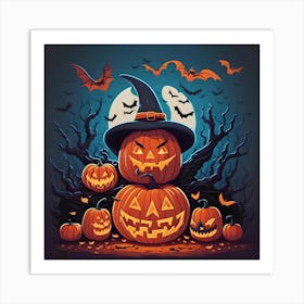 Halloween Pumpkins 7 Art Print