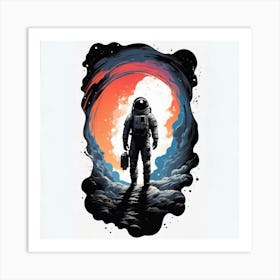 Astronaut In Space Art Print