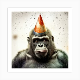 Birthday Gorilla 5 Art Print