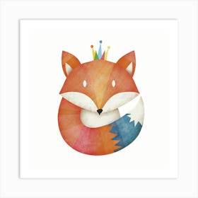 Fox With Crown Art Print