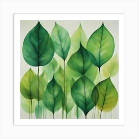 Green Leaves 4 Art Print