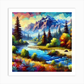 Landscape Painting 16 Art Print