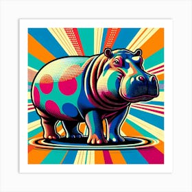 Pop Hippo 2 Art Print