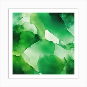 Abstract Minimalist Painting That Represents Duality, Mix Between Watercolor And Oil Paint, In Shade (14) Art Print