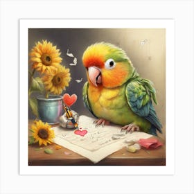 Parrot Love Art Print