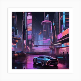 Futuristic City 18 Art Print