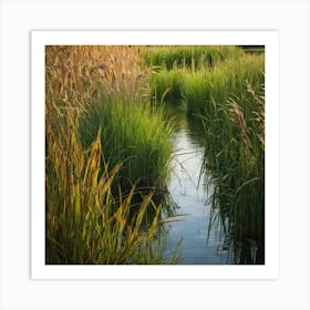 Reeds And Water Art Print