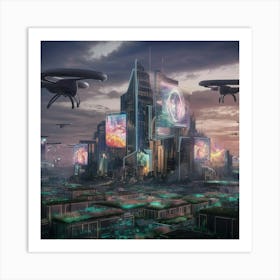 Futuristic Cityscape 20 Art Print