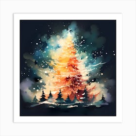 Pastel Pines: Yuletide Dreaming Art Print