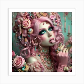 Lollipop Girl 1 Art Print