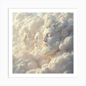 Three Men In The Clouds Art Print