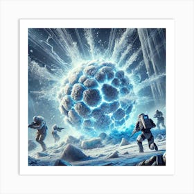 A Futuristic Sci Fi Depiction Of A Frost Grenade I Art Print