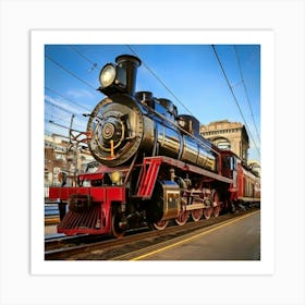 Firefly Intricate Steampunk Locomotive At Victorian London Station 98769 (2) Art Print