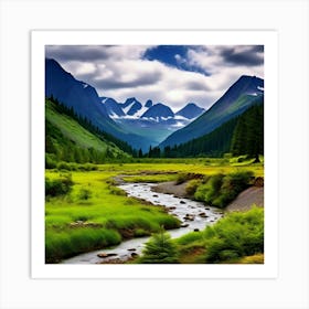 Mountain Valley Hill Meadow River Lake Ocean Desert Plain Forest Tundra Savanna Glacie Art Print