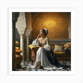 Lady In A Room50 Art Print