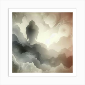 Buddha In The Clouds Art Print