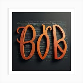 Word Bob Art Print