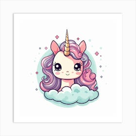 Cute Unicorn 551 Art Print